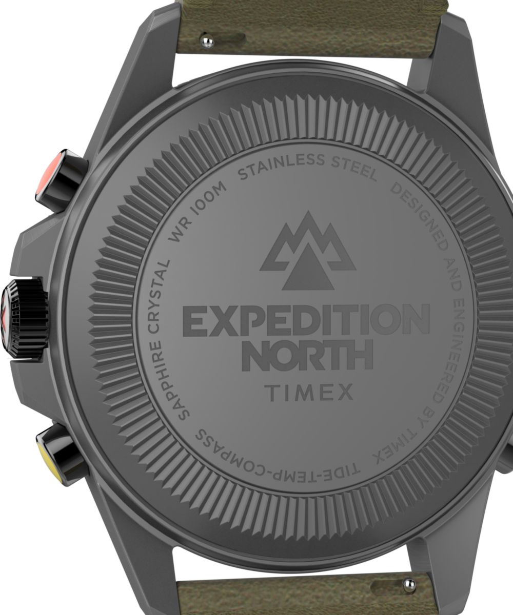 Expedition Tide-Temp-Compass 43mm Leather Strap Watch, photo 4
