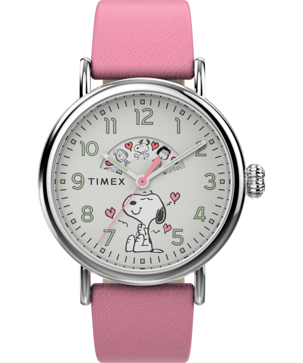 Peanuts x Timex Standard Valentine's 40mm Leather Strap Watch