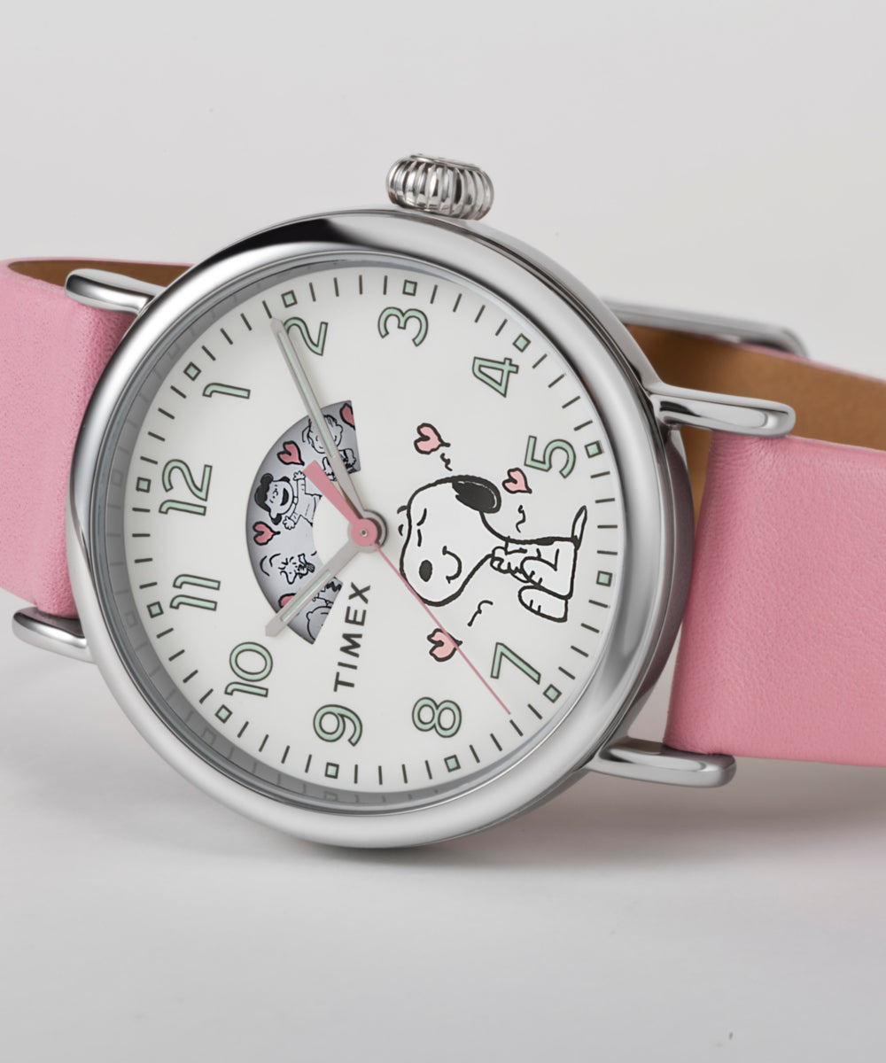 Peanuts x Timex Standard Valentine's 40mm Leather Strap Watch, photo 6