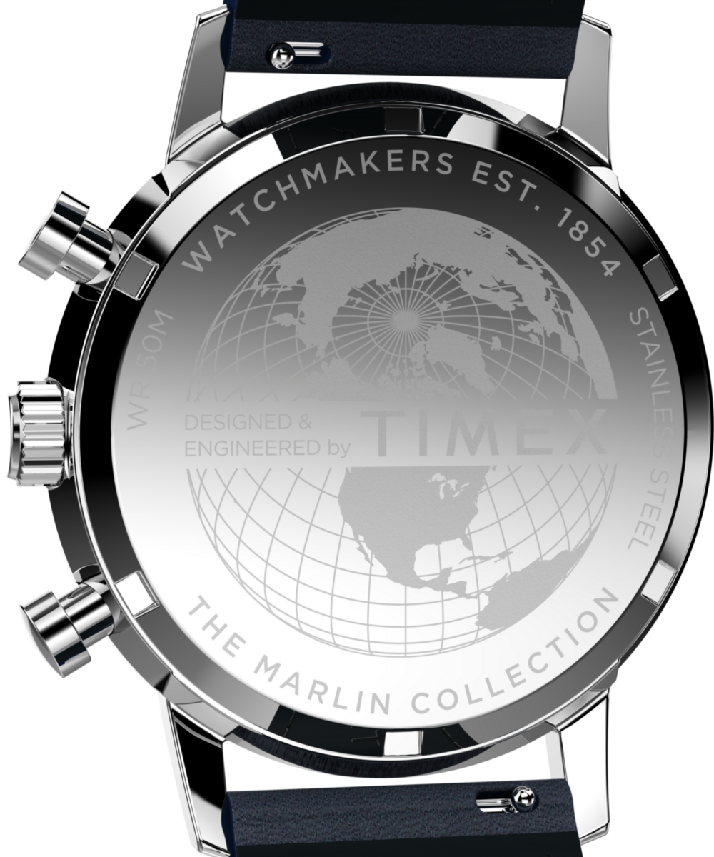 Marlin® Chronograph Tachymeter 40mm Leather Strap Watch, photo 7