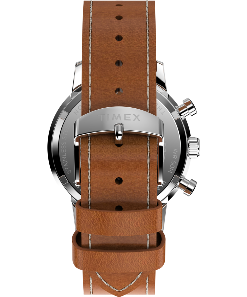 Marlin® Chronograph Tachymeter 40mm Leather Strap Watch, photo 4