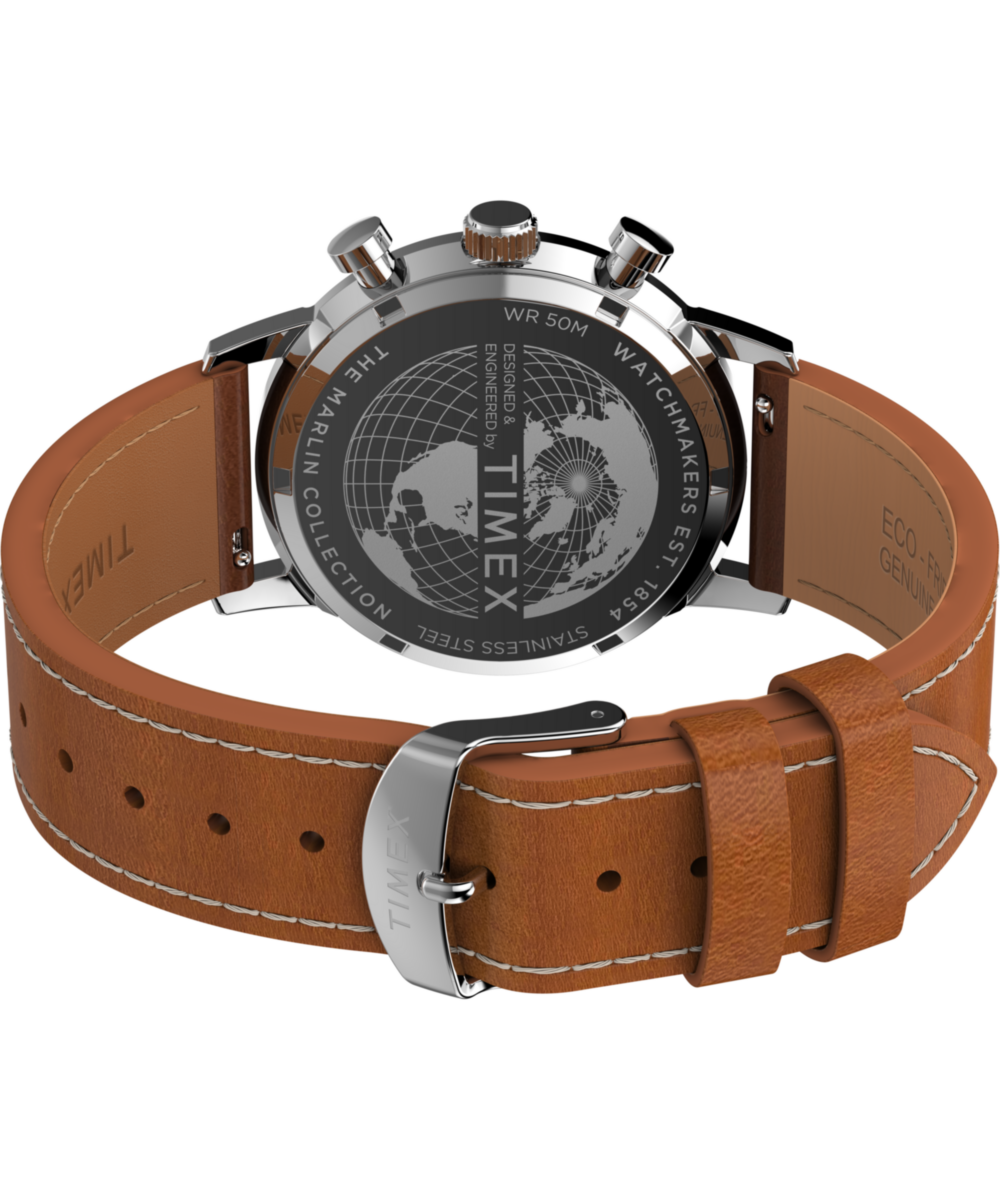 Marlin® Chronograph Tachymeter 40mm Leather Strap Watch, photo 6