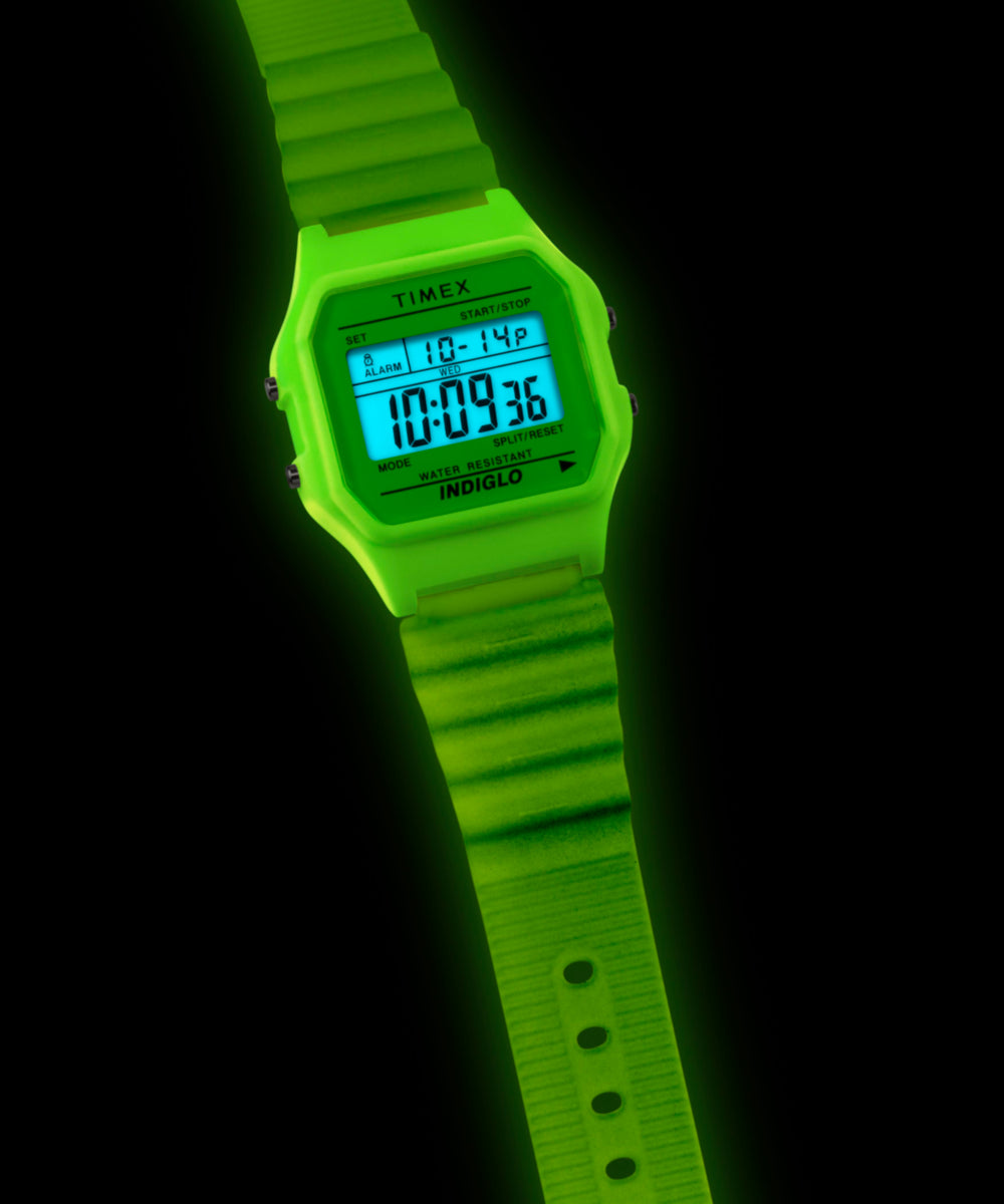 Timex T80 Glow in the Dark 34mm Resin Strap Watch, photo 7