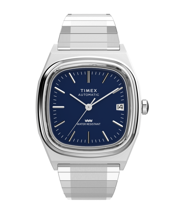 Timex® Automatic 1983 E Line 34mm Stainless Steel Expansion Band Watch