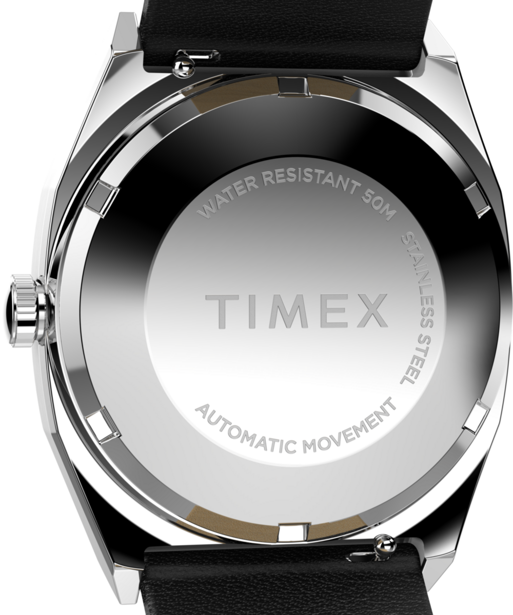 Timex® Automatic 1983 E Line 34mm Leather Strap Watch, photo 5