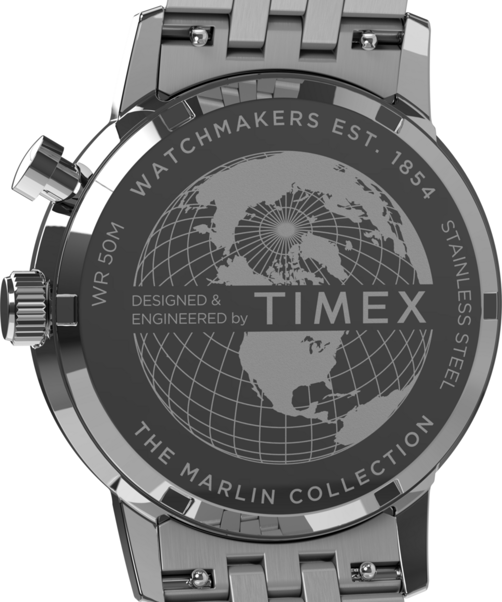 Marlin® Moon Phase Multifunction 40mm Stainless Steel Bracelet Watch, photo 4