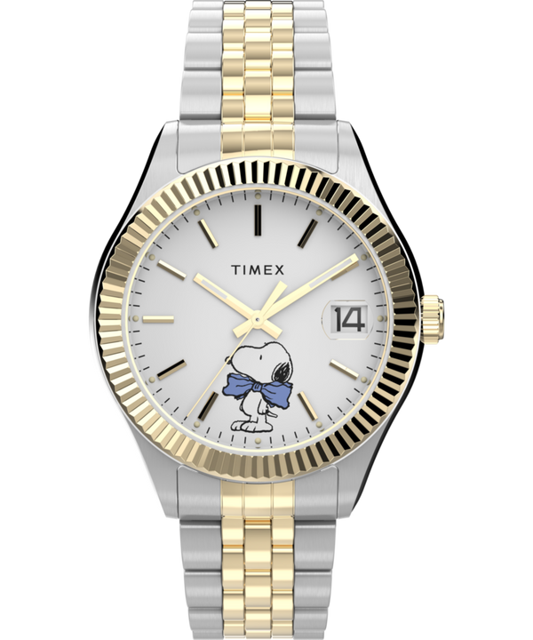 Peanuts® x Timex Legacy Bowtie 34mm Stainless Steel Bracelet Watch