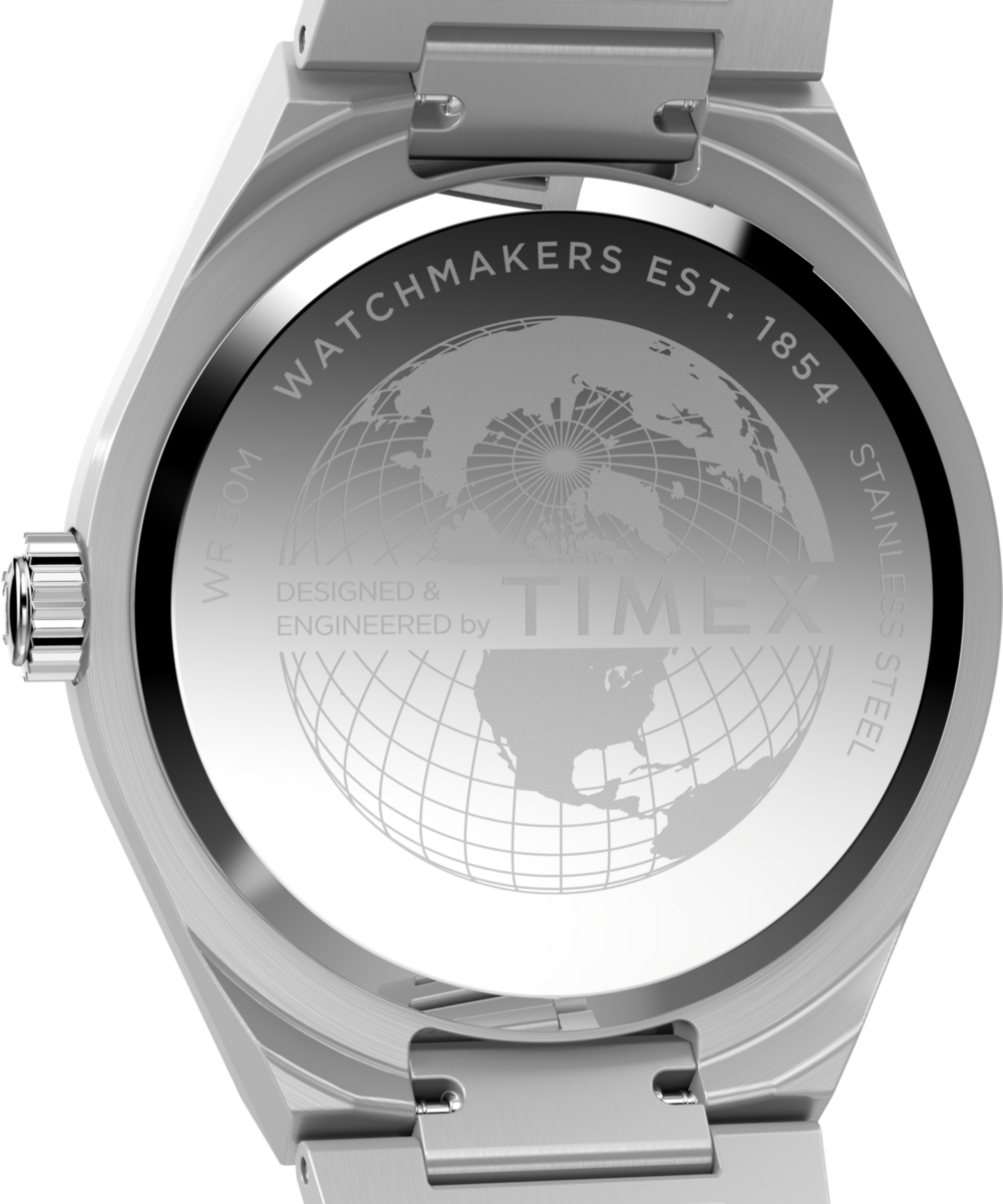 Q Timex® Continental GMT 39mm Stainless Steel Bracelet Watch, photo 5
