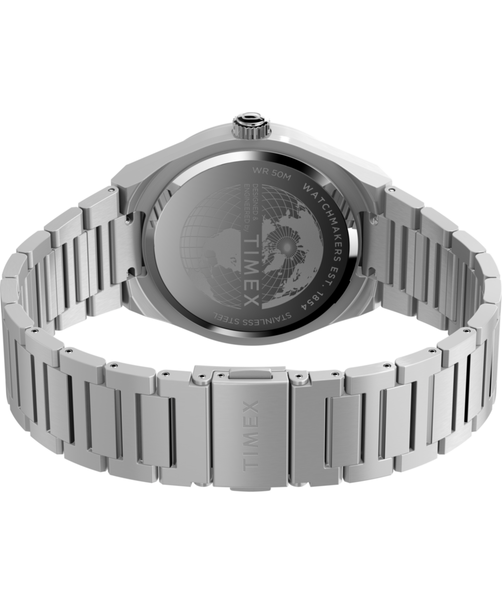 Q Timex® Continental GMT 39mm Stainless Steel Bracelet Watch, photo 6