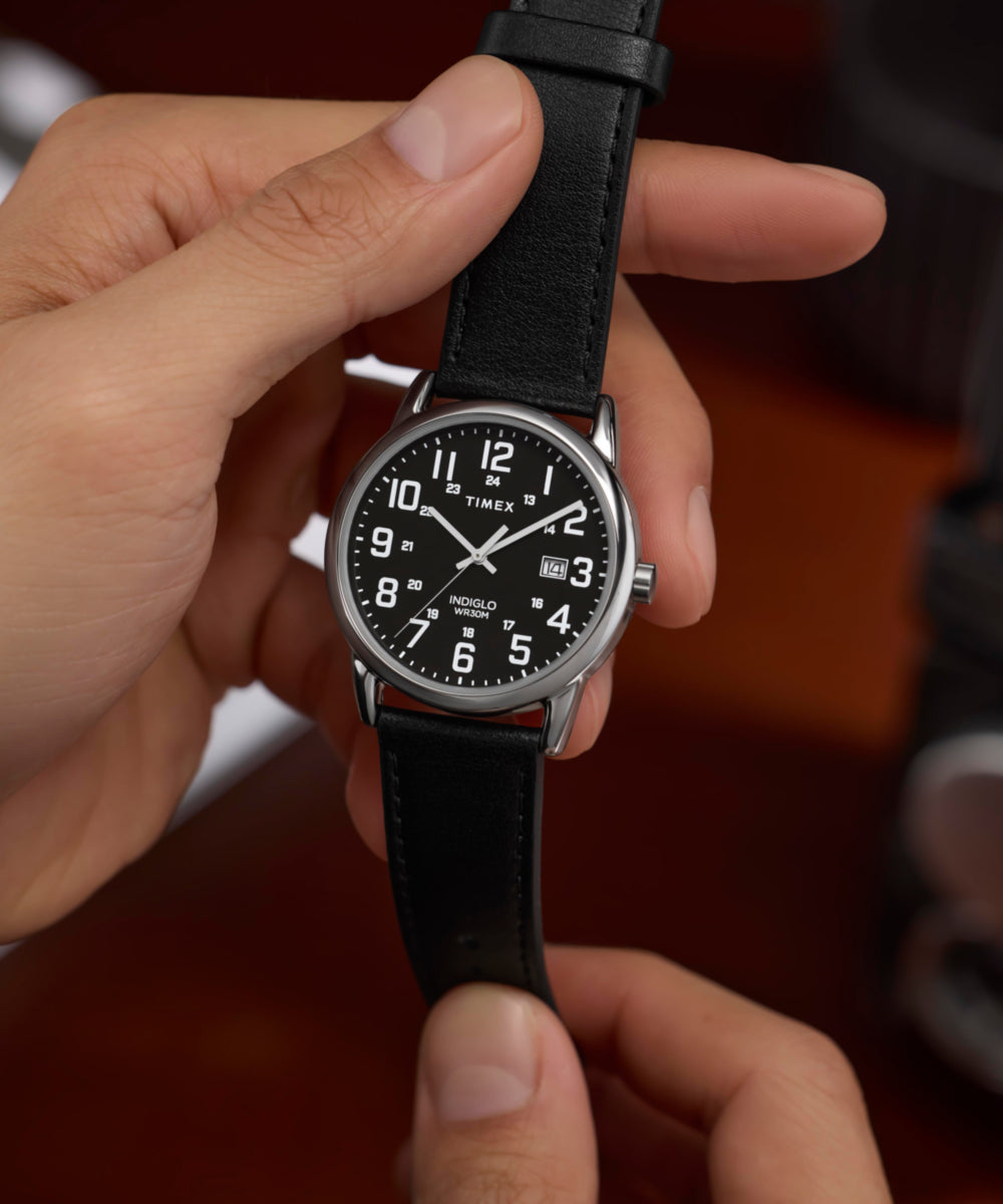 Easy Reader® Classic 38mm Leather Strap Watch, photo 2
