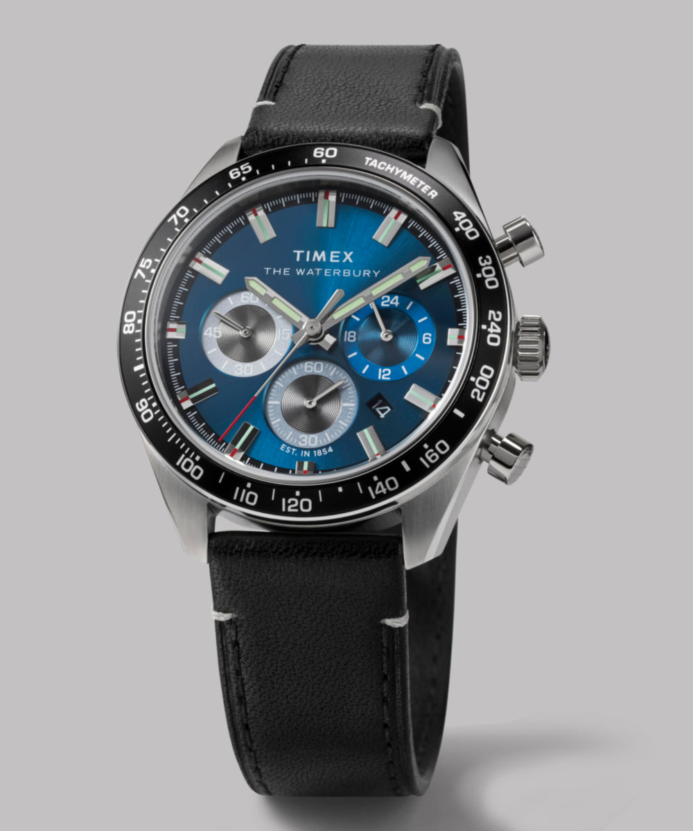 Waterbury Traditional Chronograph 41mm Leather Strap Watch, photo 8