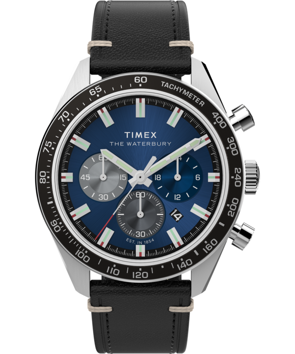 Waterbury Traditional Chronograph 41mm Leather Strap Watch