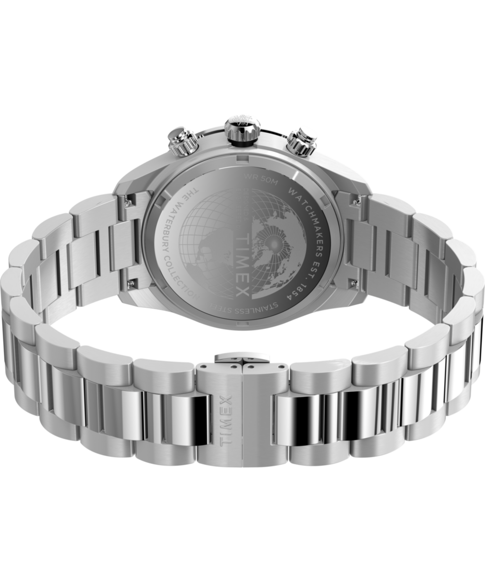 Waterbury Heritage Chronograph 39mm Stainless Steel Bracelet Watch, photo 7