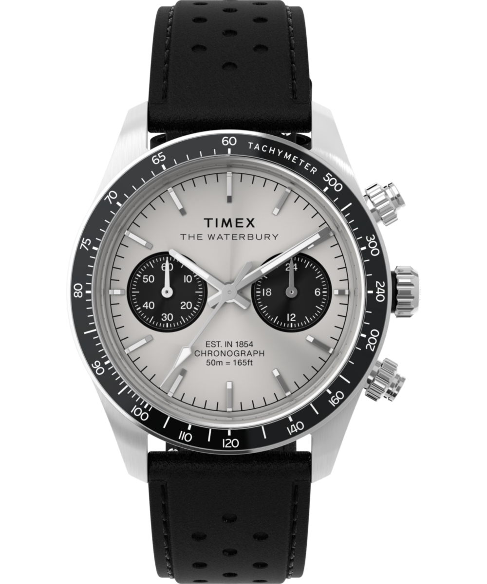 Waterbury Heritage Chronograph 39mm Leather Strap Watch