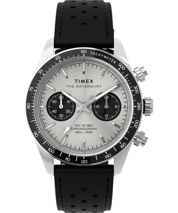 Waterbury Heritage Chronograph 39mm Leather Strap Watch