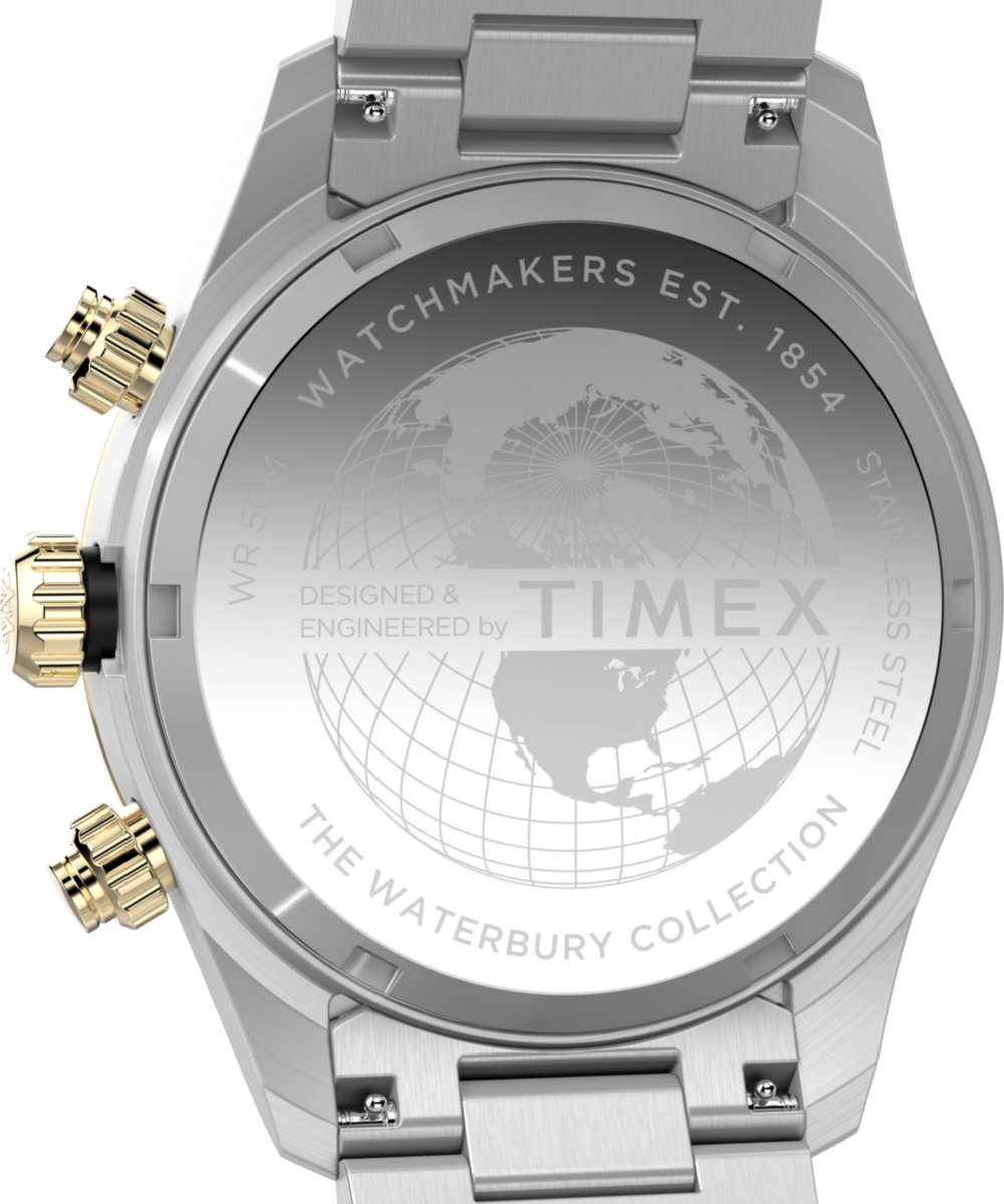 Waterbury Heritage Chronograph 39mm Stainless Steel Bracelet Watch, photo 6