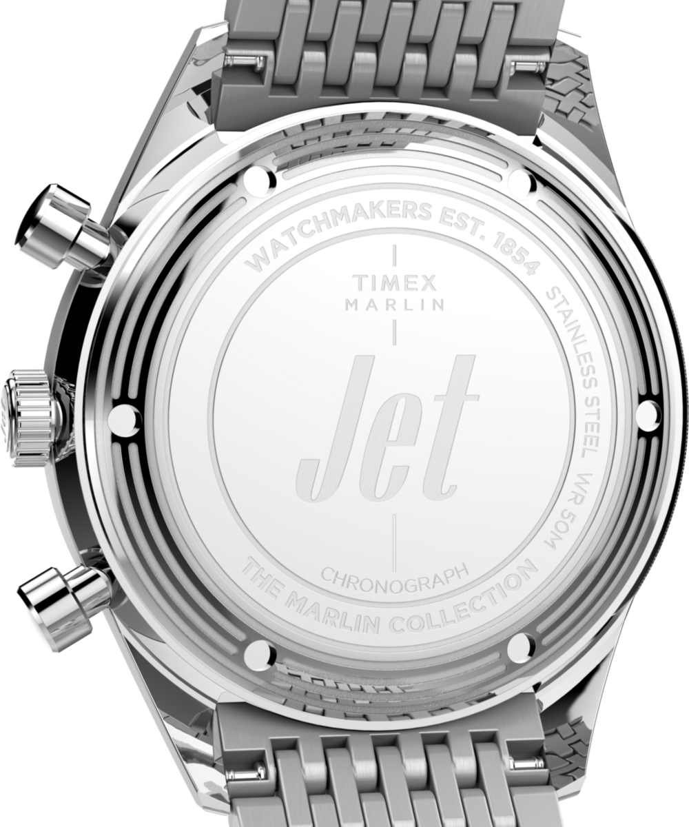 Marlin® Jet Quartz Chronograph 40mm Stainless Steel Bracelet Watch, photo 5