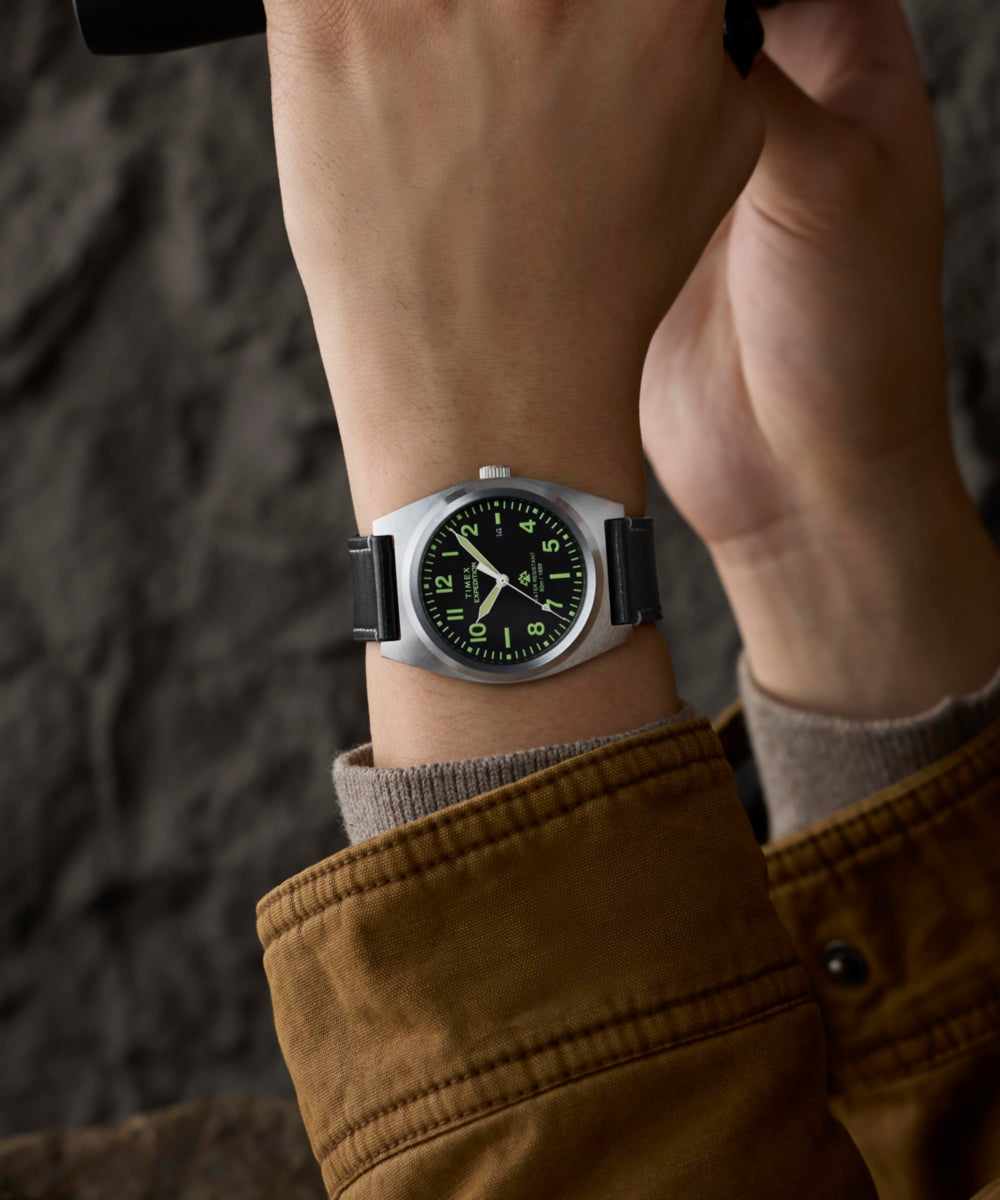 Expedition® Capstone 39mm Eco-Friendly Leather Strap Watch, photo 2