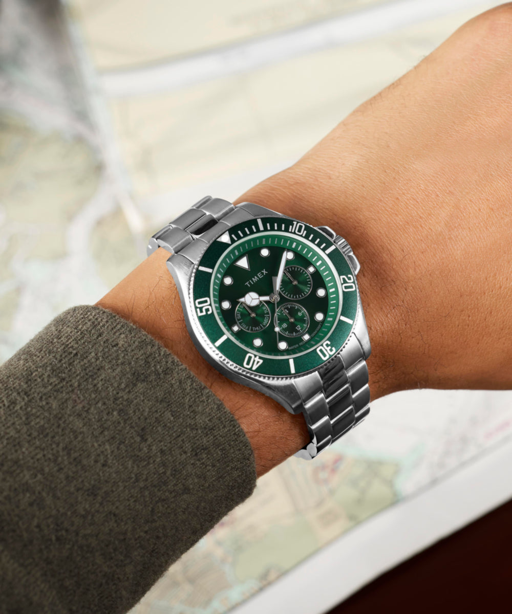 Harborside Coast Multifunction 43mm Stainless Steel Bracelet Watch, photo 2