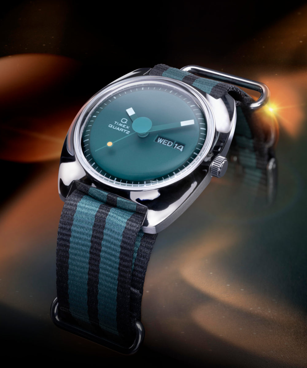 Q Timex® 1975 Enigma 37mm Fabric Strap Watch, photo 6