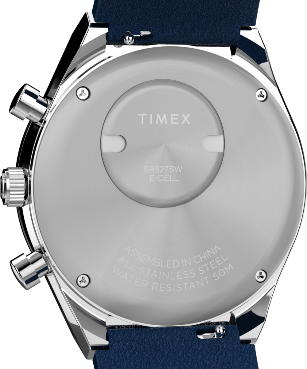 Q Timex® Chronograph 40mm Leather Strap Watch, photo 4