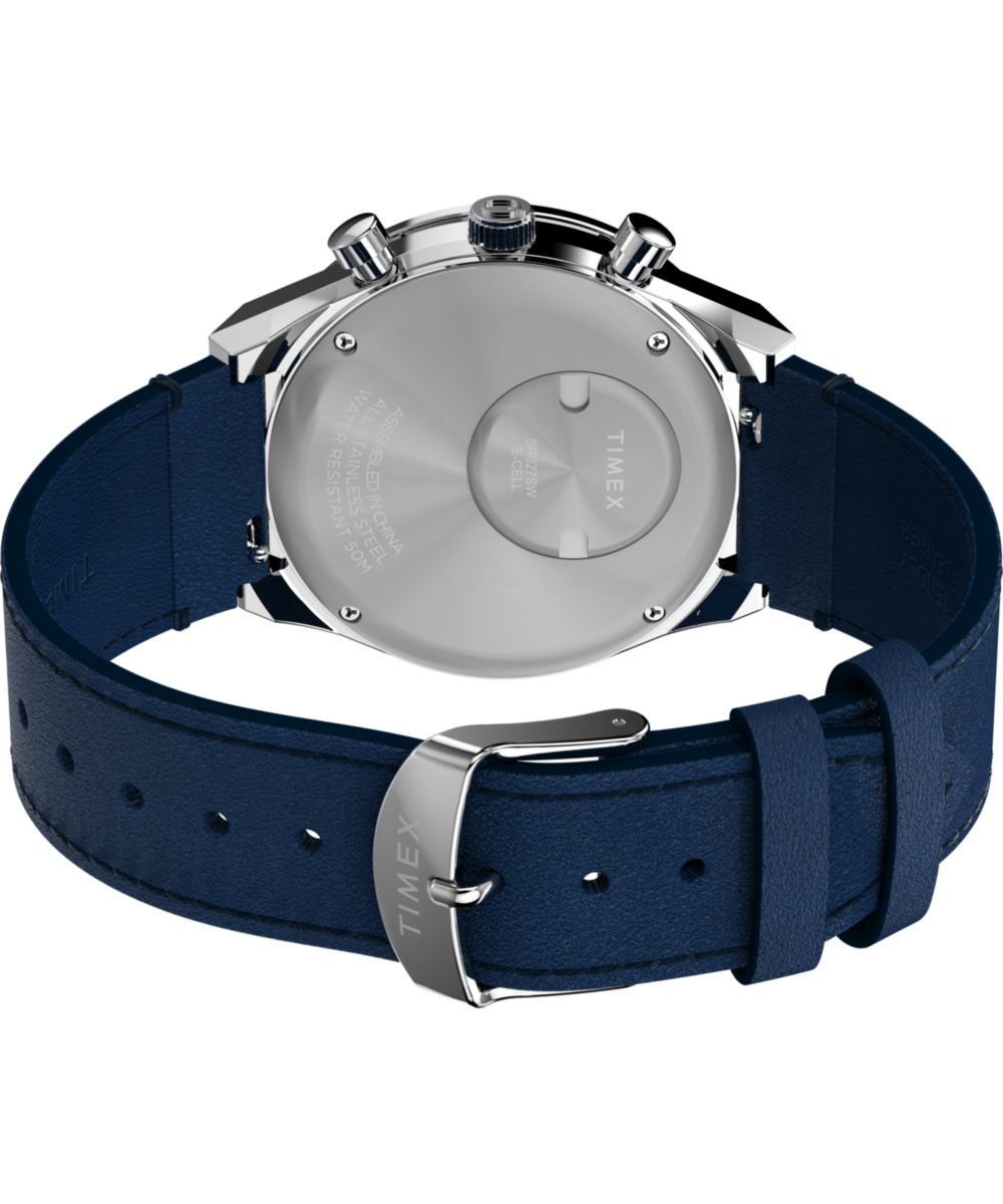 Q Timex® Chronograph 40mm Leather Strap Watch, photo 5