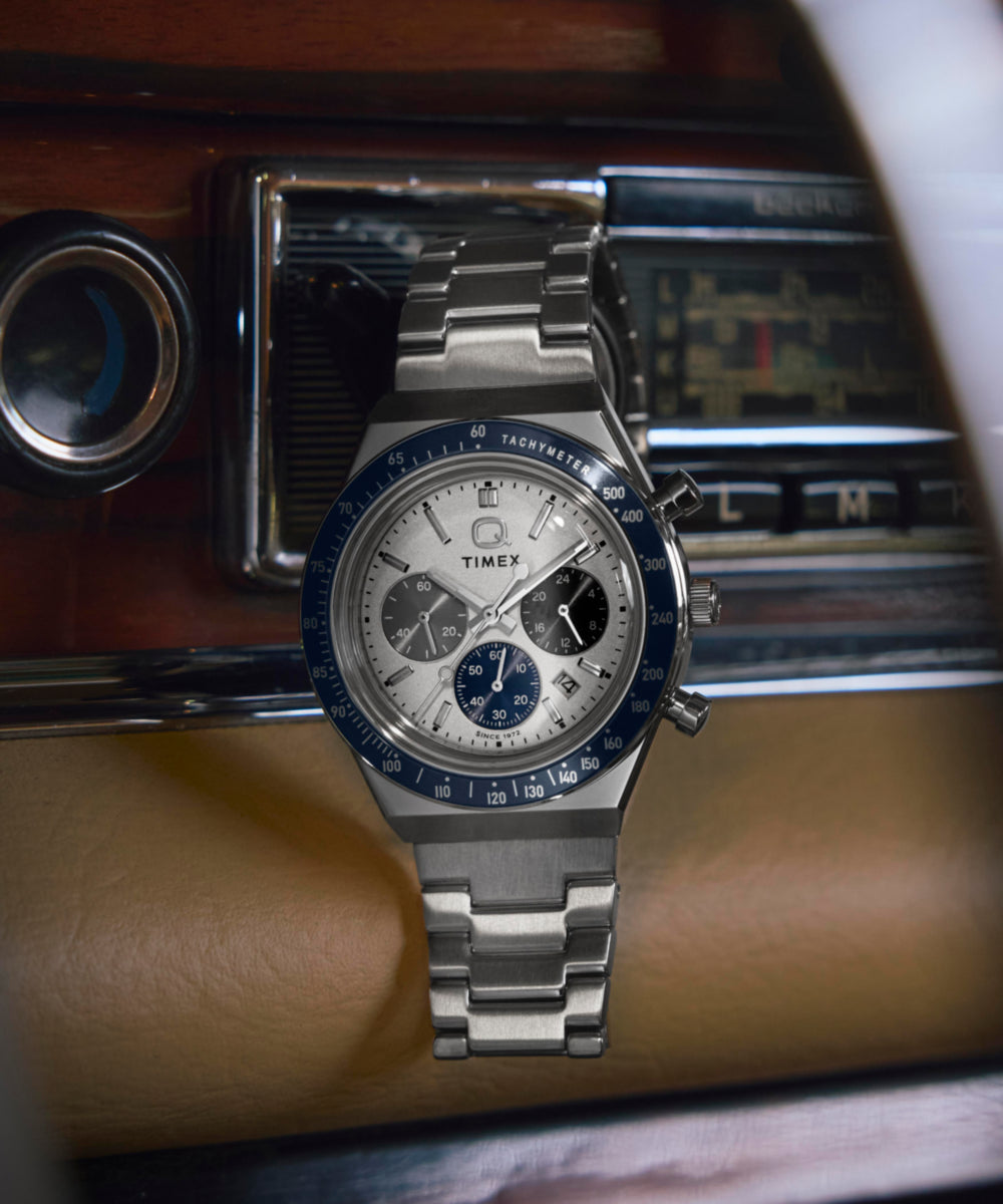 Q Timex® Chronograph 40mm Stainless Steel Bracelet Watch, photo 9