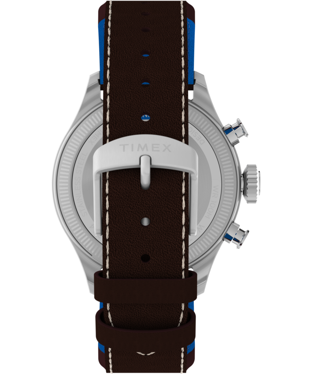 Timex x Pan Am® Waterbury Ace Chronograph 41mm Leather Strap Watch, photo 4