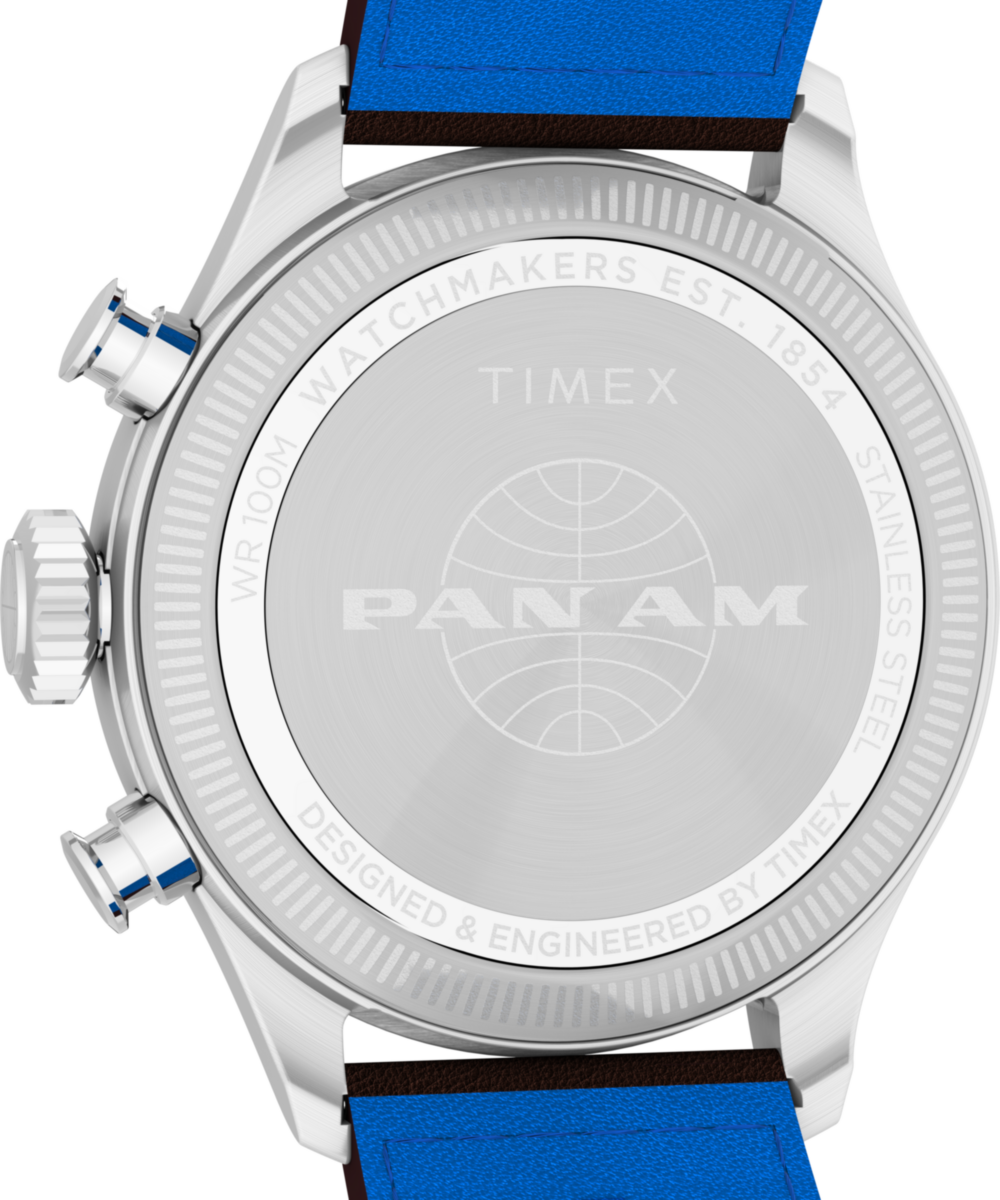 Timex x Pan Am® Waterbury Ace Chronograph 41mm Leather Strap Watch, photo 5