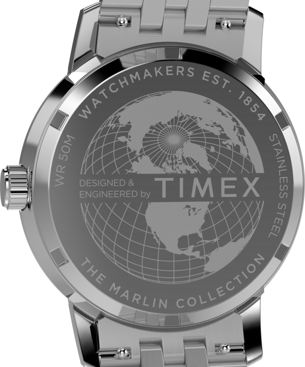 Marlin® Quartz GMT 40mm Stainless Steel Bracelet Watch, photo 4
