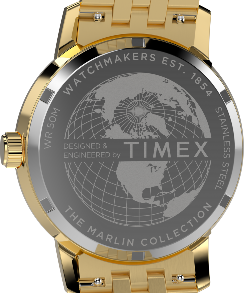 Marlin® Quartz GMT 40mm Stainless Steel Bracelet Watch, photo 4