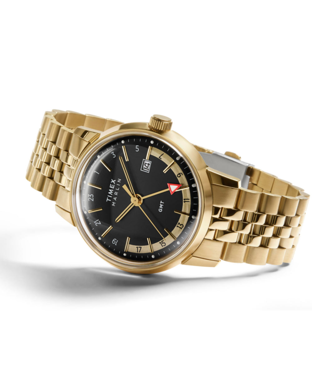 Marlin® Quartz GMT 40mm Stainless Steel Bracelet Watch, photo 6