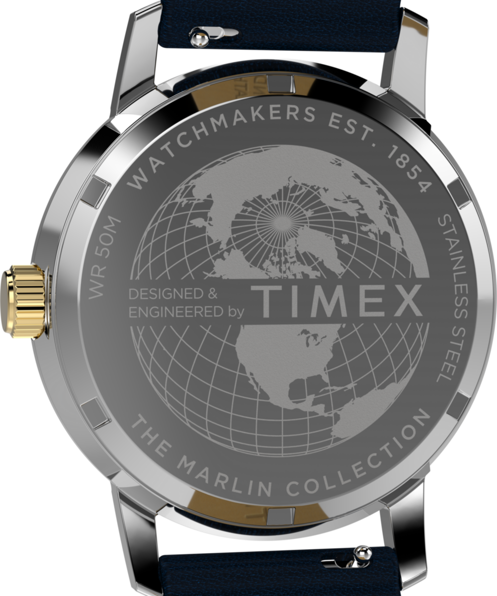 Marlin® Quartz GMT 40mm Leather Strap Watch, photo 4