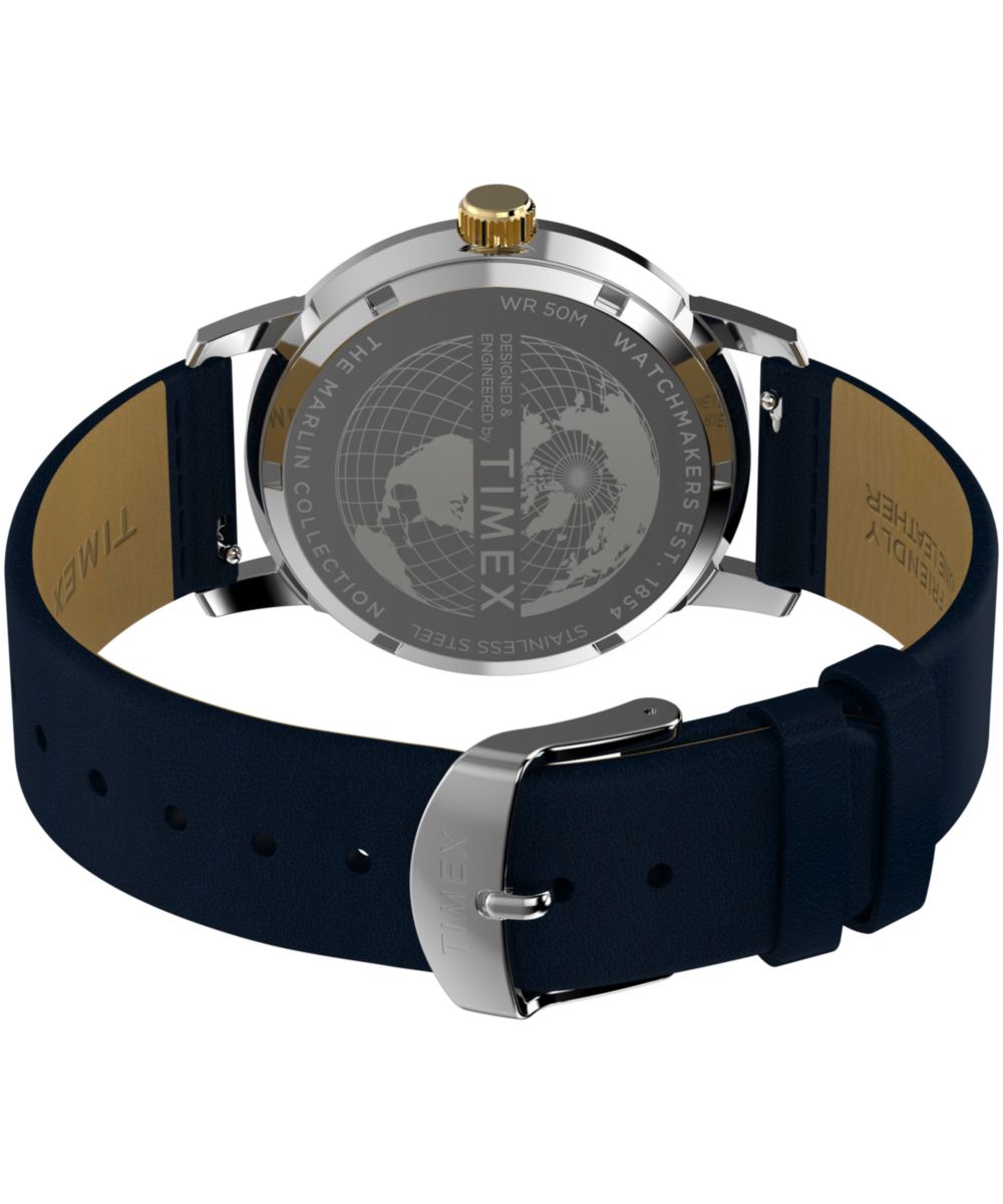 Marlin® Quartz GMT 40mm Leather Strap Watch, photo 5