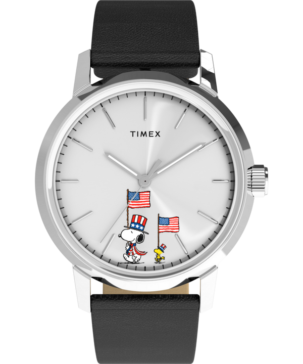 Peanuts® x Timex Marlin® Automatic Americana 40mm Leather Strap Watch