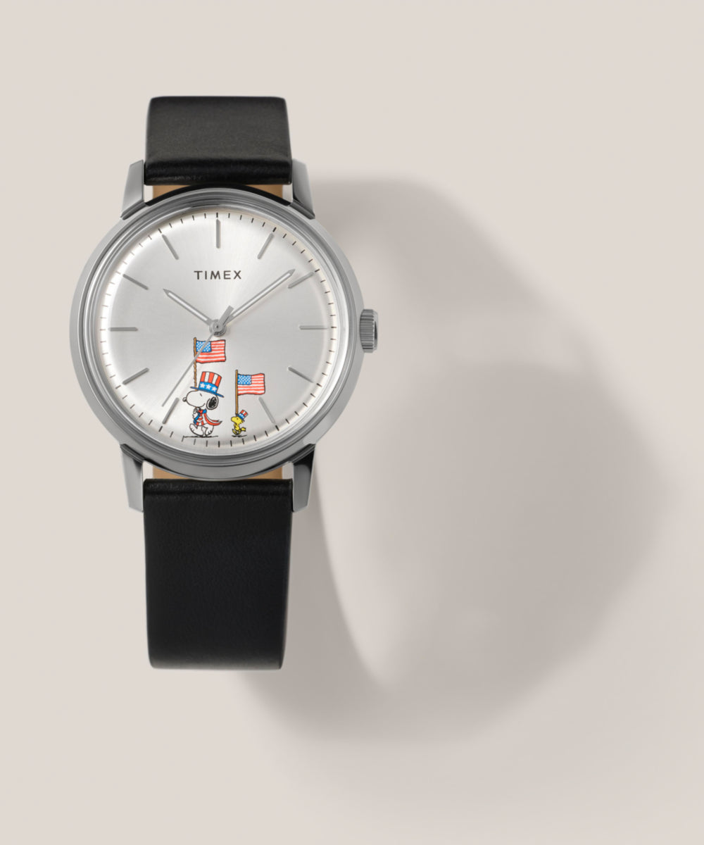 Peanuts® x Timex Marlin® Automatic Americana 40mm Leather Strap Watch, photo 7