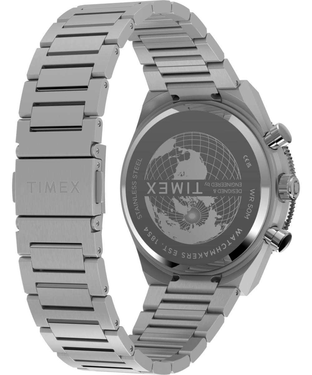 Q Timex Continental Chronograph 40mm Stainless Steel Bracelet Watch, photo 5