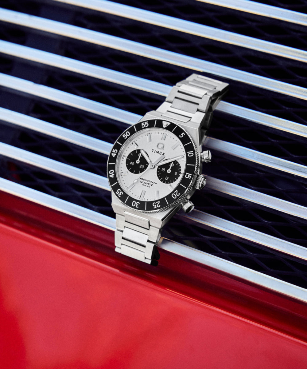 Q Timex Continental Chronograph 40mm Stainless Steel Bracelet Watch, photo 6