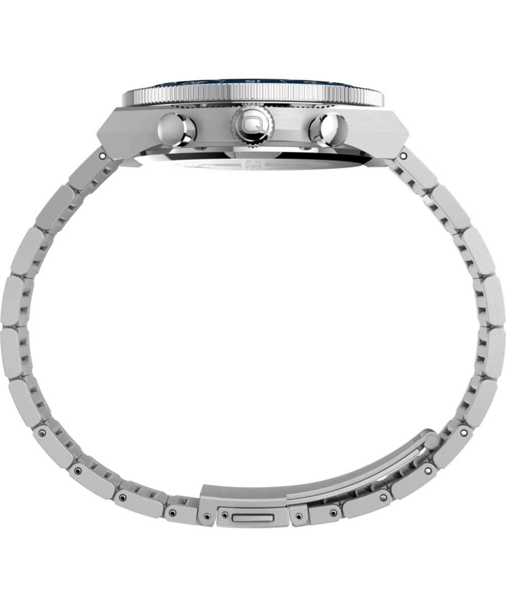 Q Timex Continental Chronograph 40mm Stainless Steel Bracelet Watch, photo 3