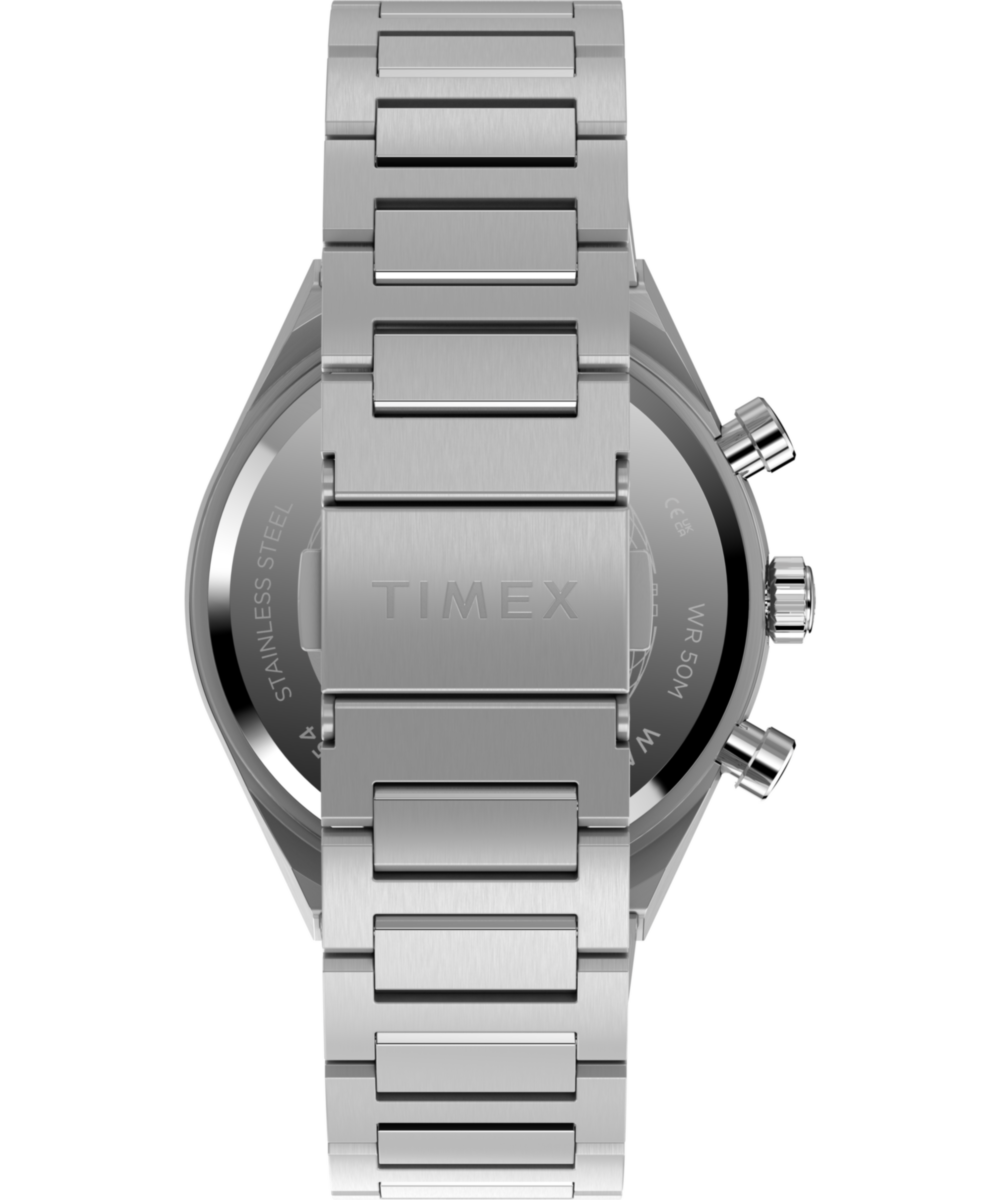 Q Timex Continental Chronograph 40mm Stainless Steel Bracelet Watch, photo 4