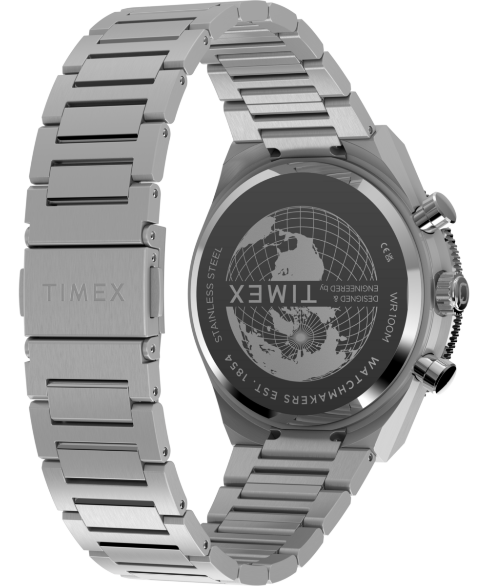 Q Timex Continental Chronograph 40mm Stainless Steel Bracelet Watch, photo 6