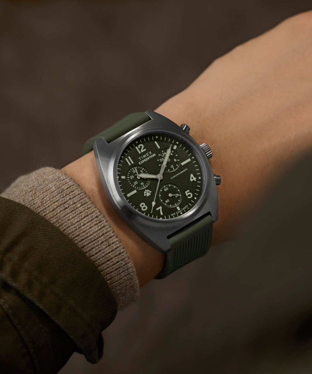 Expedition® Capstone Chronograph 41mm Silicone Strap Watch, photo 2