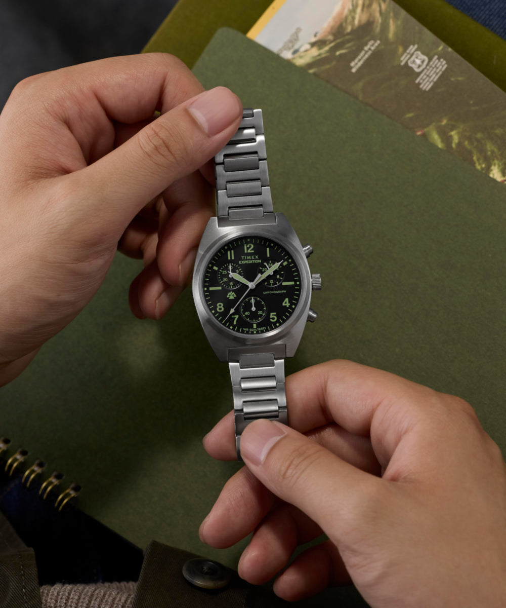 Expedition® Capstone Chronograph 41mm Stainless Steel Bracelet Watch, photo 2