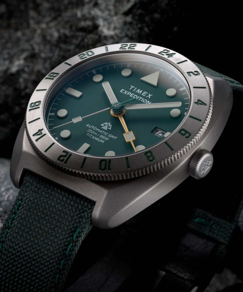 Expedition® Pioneer Titanium Automatic GMT 41mm Fabric Strap Watch, photo 8