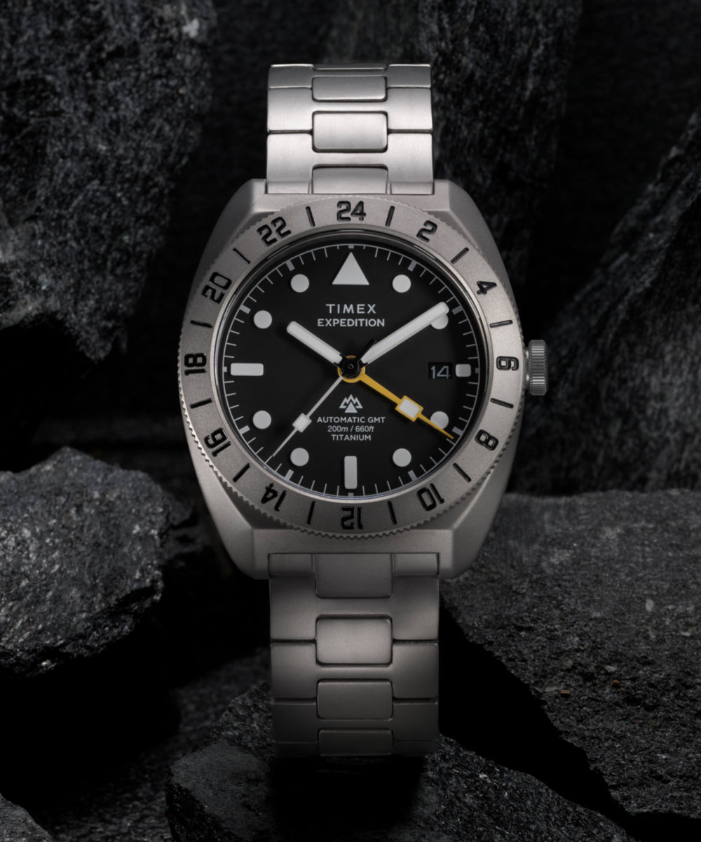Expedition® Pioneer Titanium Automatic GMT 41mm Titanium Bracelet Watch, photo 7