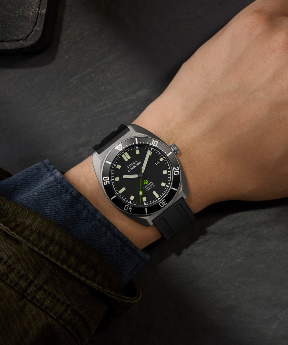 Expedition® Pioneer Titanium Automatic 41mm HNBR Synthetic Rubber Strap Watch, photo 2
