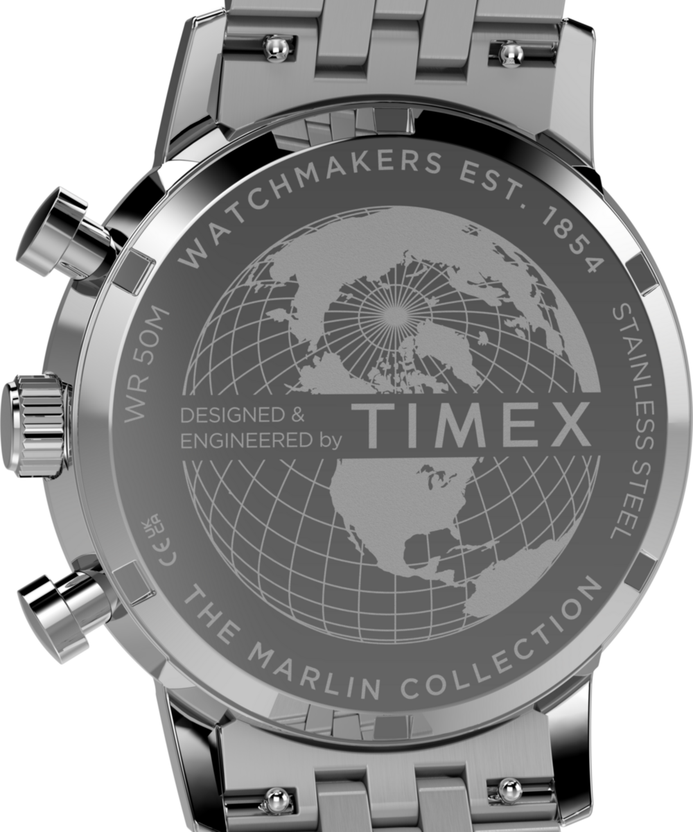 Marlin® Chronograph Tachymeter 40mm Stainless Steel Bracelet Watch, photo 4