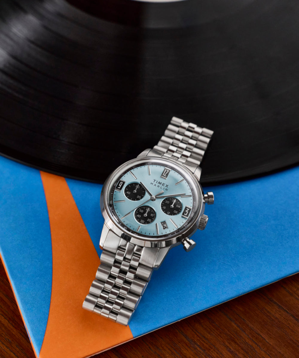 Marlin® Chronograph Tachymeter 40mm Stainless Steel Bracelet Watch, photo 6