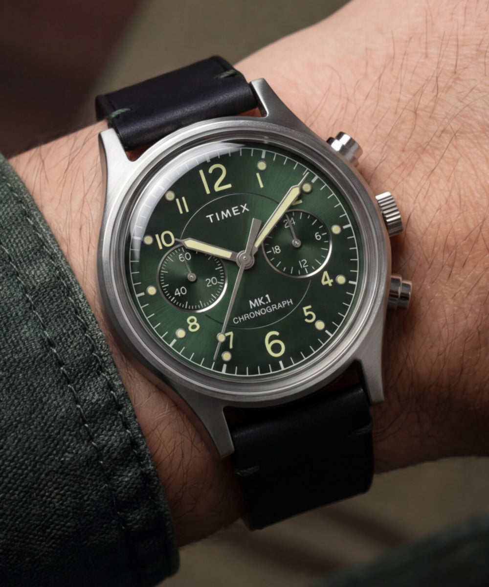 MK1® Chronograph 40mm Leather Strap Watch, photo 2