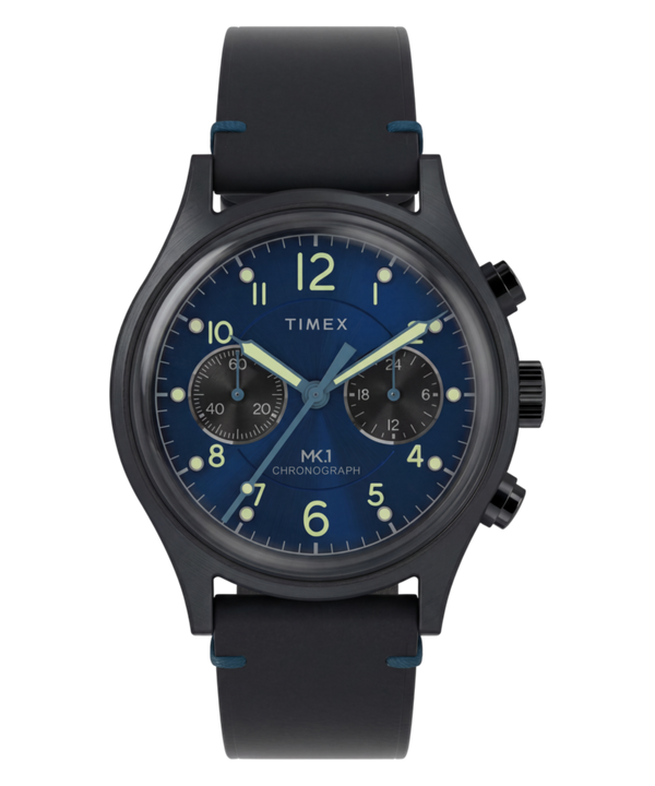 MK1® Chronograph 40mm Leather Strap Watch